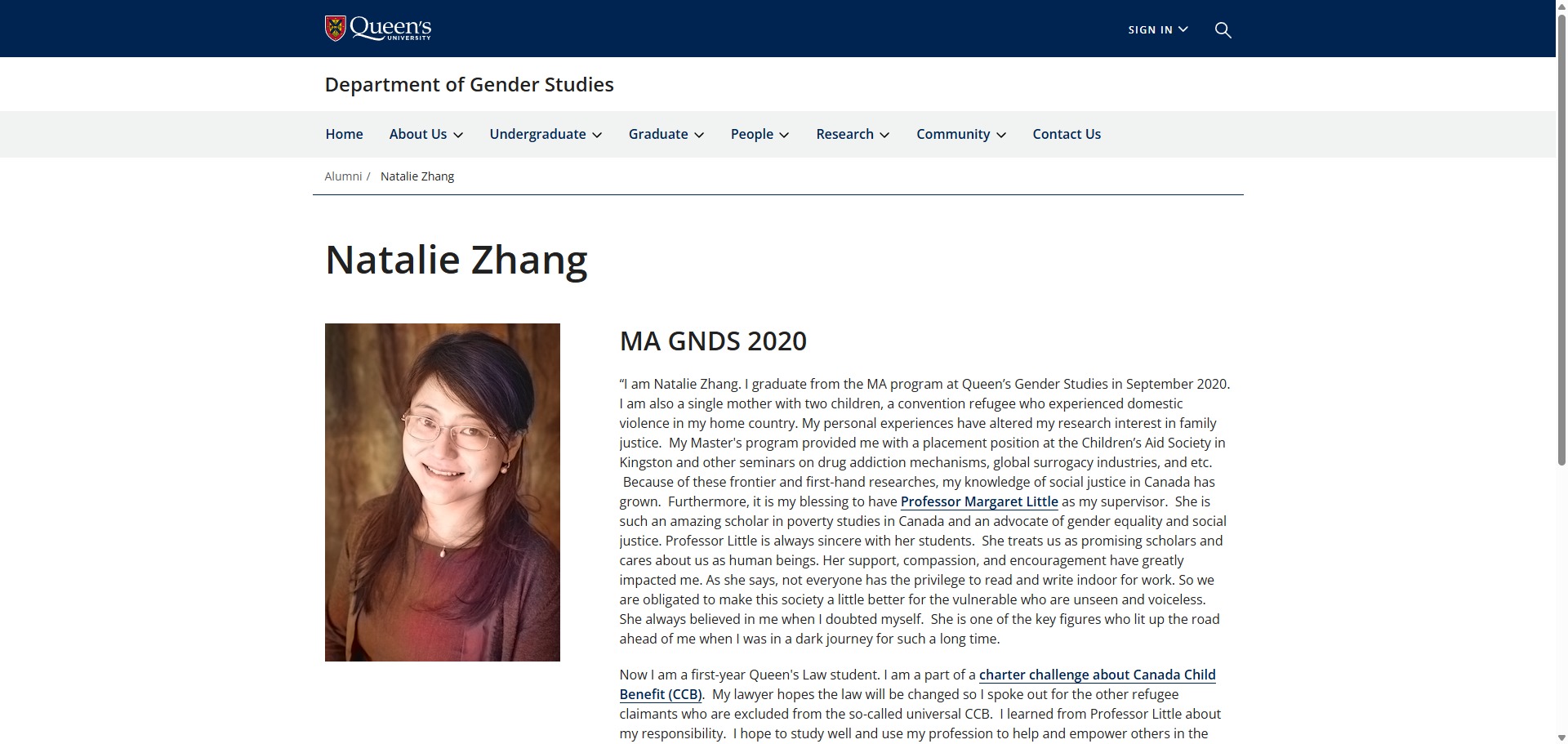 Natalie Zhang _ Department of Gender Studies